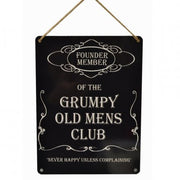 Grumpy Old Mens Club Metal Sign, 20cm