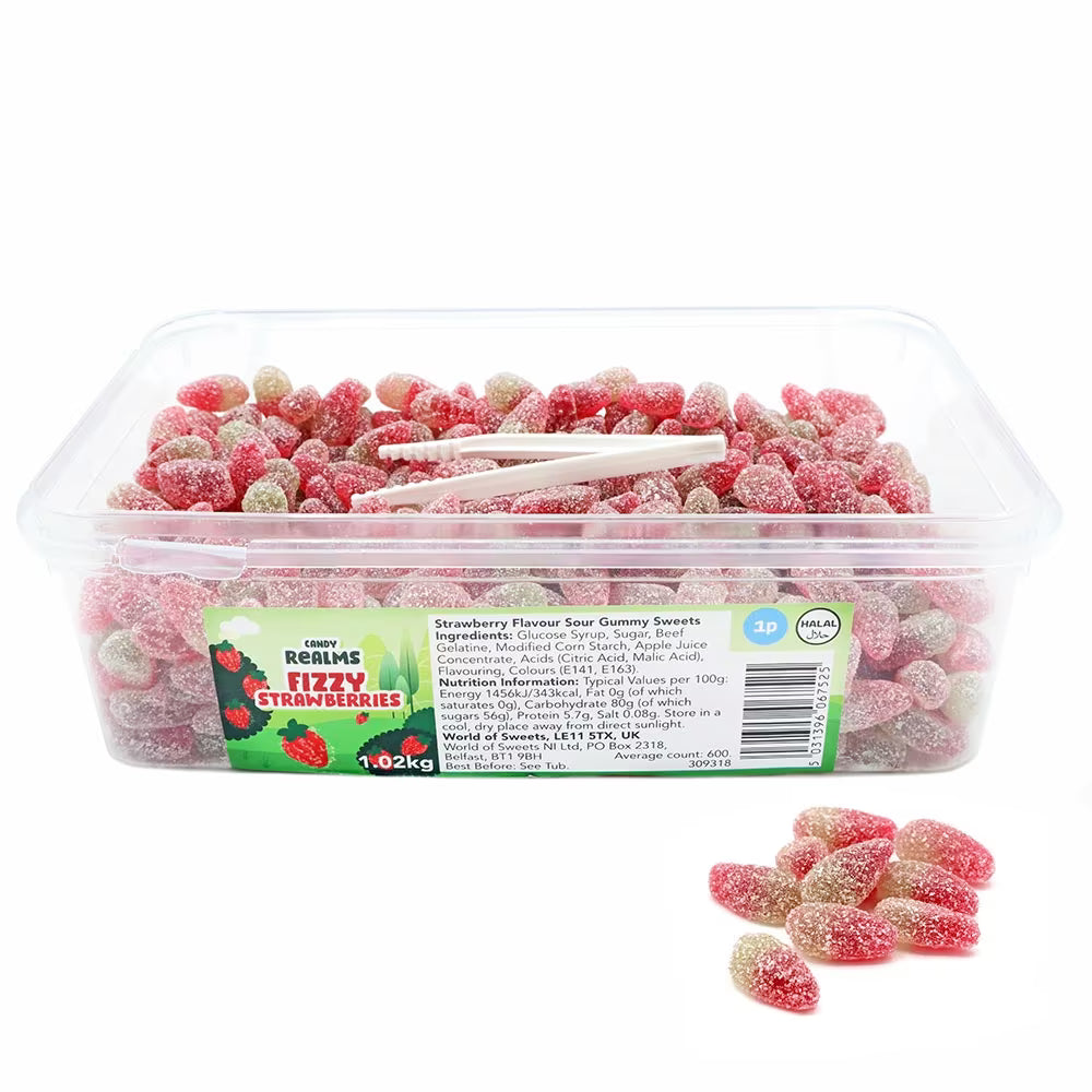 Fizzy Strawberries Tub 1.02kg H