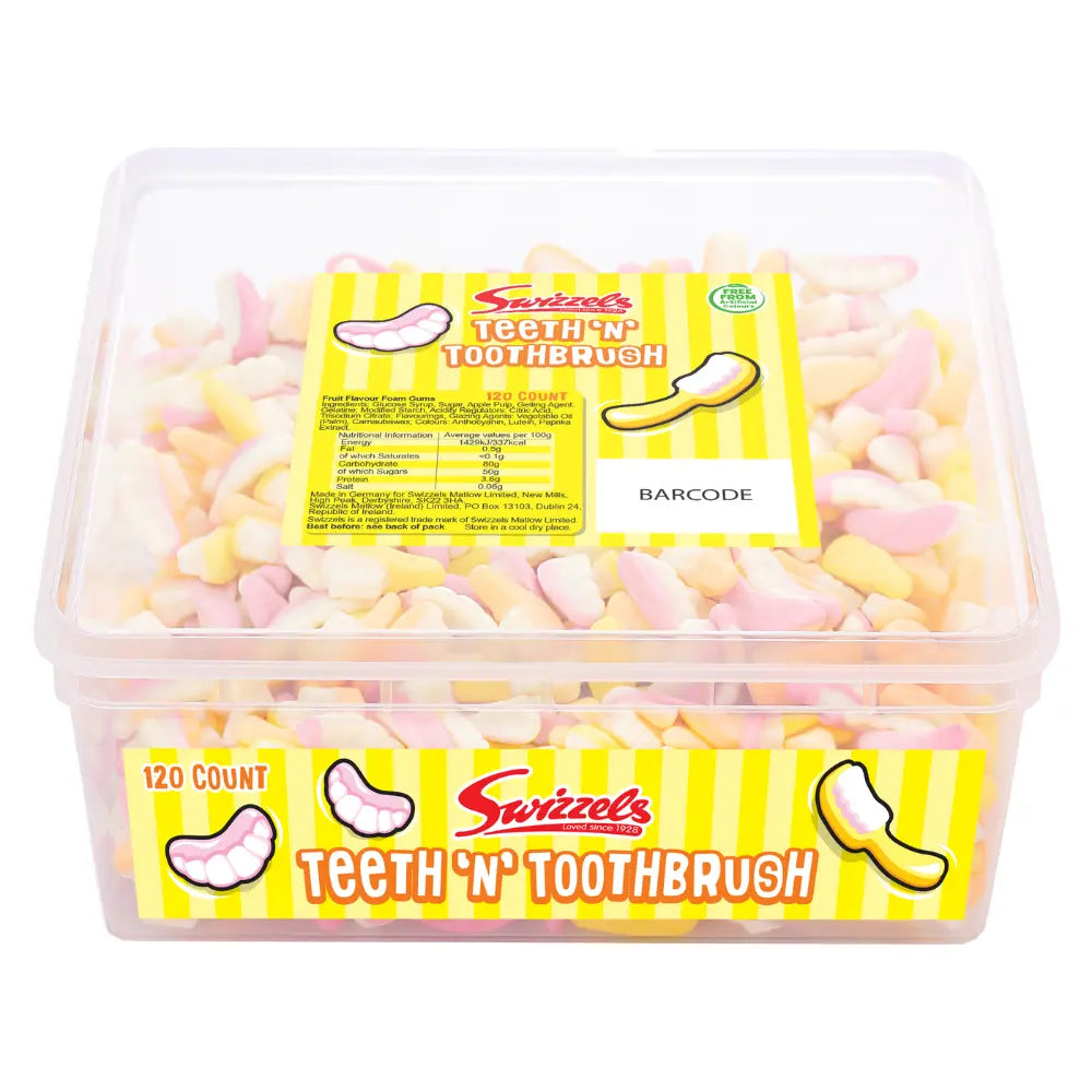 Swizzels Teeth n Toothbrush Tub 576g