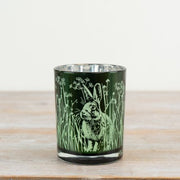 Rabbit & Flower Candle Holder, 12.5cm
