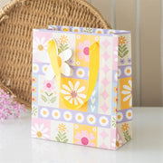 23cm Floral Patchwork Print Gift Bag
