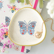 Floral ButterflyTrinket Dish