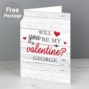 Personalised Be My Valentine Card