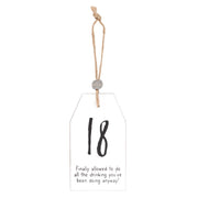 18 Milestone Birthday Hanging Sentiment Sign