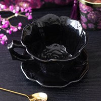 Dark Romance Floral Print Teacup
