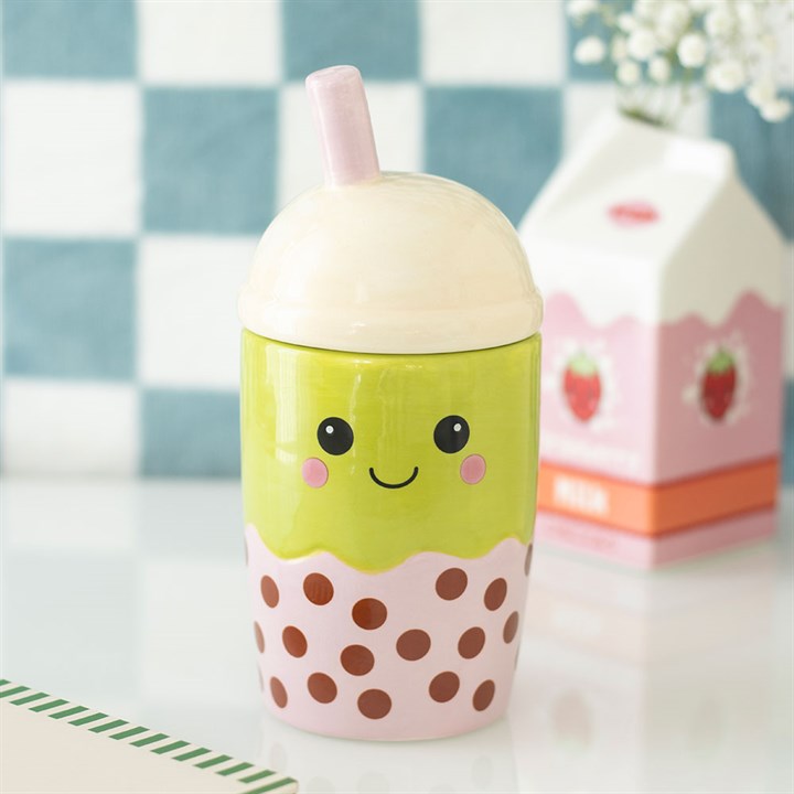 Kawaii Bubble Tea Lidded Mug