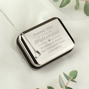 Personalised Bridesmaid Box and Sterling Silver Heart Necklace