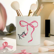 Personalised Bow Make Up Brush Holder