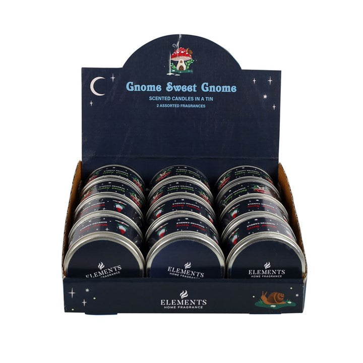 Set of 12 Gnome Sweet Gnome Candles in Display
