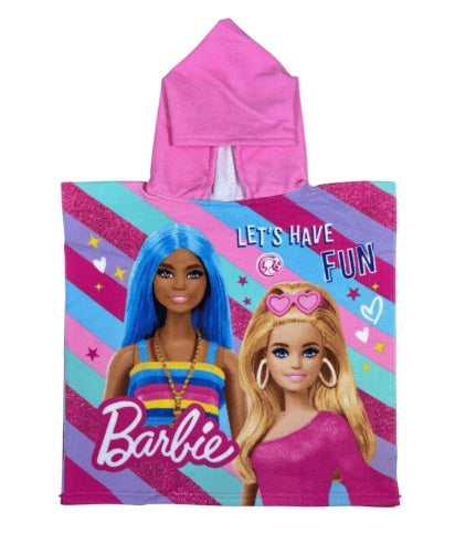 Official Barbie Kids Hooded Towel Poncho