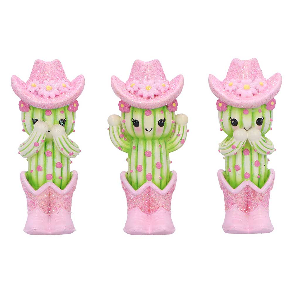 Three Wise Cacti 9.5cm