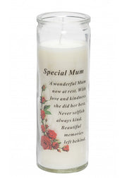 Mum Memorial Glass Candle