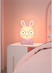 LED  Colour Changing Pink Bunny Touch Lamp With Speaker