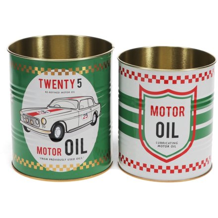 Storage Tins Motor Oil